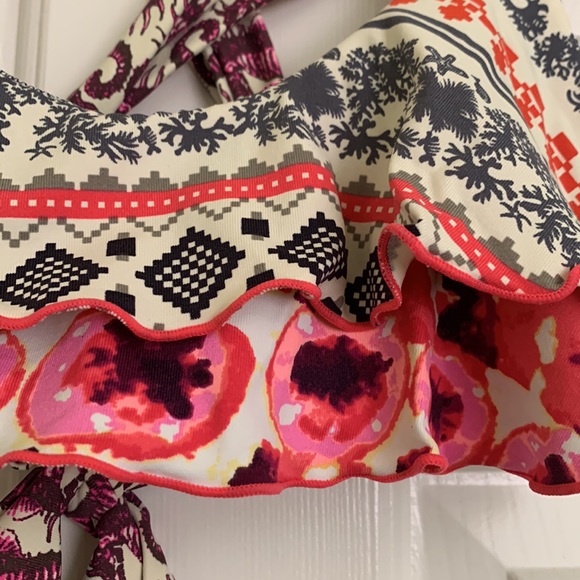 Maaji small bikini top Seahorse pink purple cross back Columbia s - Picture 4 of 14